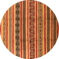 thumbnail image 1 of Ahgly Company Indoor Round Solid Orange Modern Area Rugs, 3' Round, 1 of 4