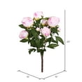 thumbnail image 3 of Vickerman 23" Artificial Cream and Pink Peony Bush., 3 of 7