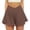 *Brown, variant on Women's Crossover Flowy Running Shorts,Lightweight Quick Dry Athletic Shorts For Women,Ladies Comfy V Waist Yoga Sports Shorts,Brown,S-2XL