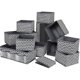 thumbnail image 1 of 12-pack non-woven storage boxes foldable breathable drawer storage organizer for bras socks underwear ties gray, 1 of 5