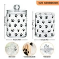 thumbnail image 5 of Yayeee 2 Pack Qtip Holder Bathroom Cotton Swab Canister with Lid Clear Dispenser Set, Black Cartoon Cat Paw, 5 of 6