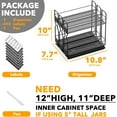 thumbnail image 6 of SpaceAid Pull Out Spice Rack Organizer, with Labels, 3 Drawers 2-Tier, 7.7" W x10.75 D x10 H, 6 of 6