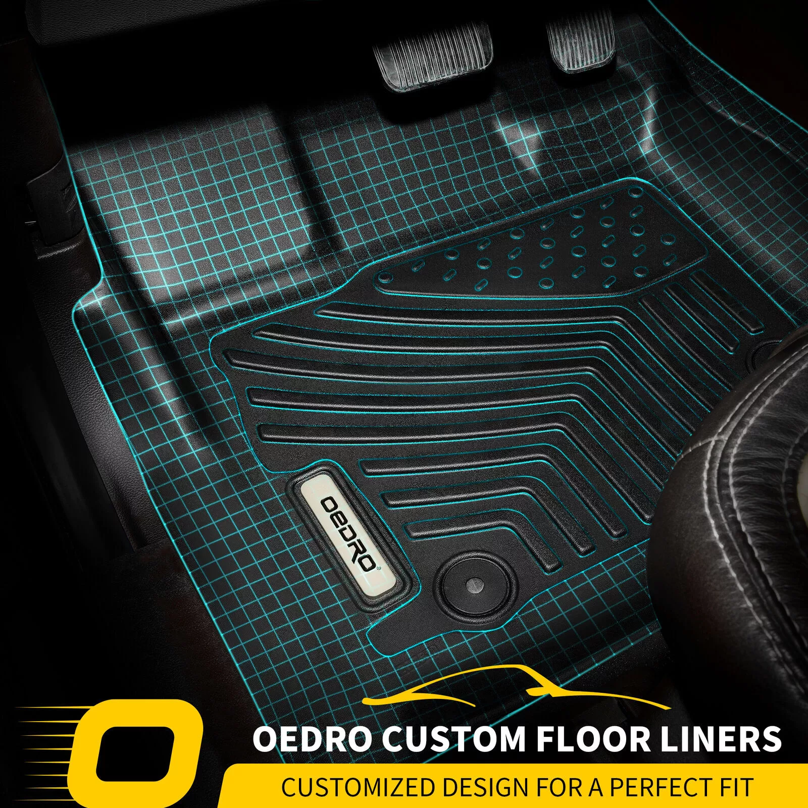 RVNI Toyota RAV4 2025-2019 Full Set for RAV4 Back Seat Cover Protector Cargo Liner Backrest Mats (Include Hybrid) TPE All Weather Floor Liners