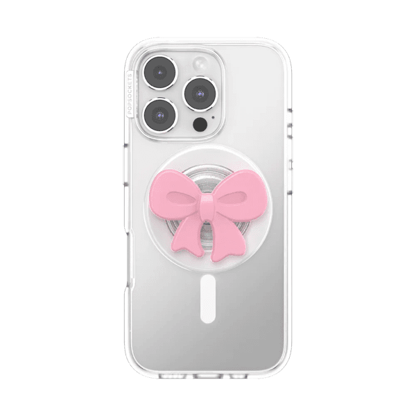 PopSockets Phone Grip for MagSafe, Magnetic Holder, Phone Stand, Pink - Bowtique Blush