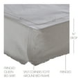 thumbnail image 3 of VHC Brands Burlap Dove Grey Fringed Queen Bed Skirt 60x80x16, 3 of 5