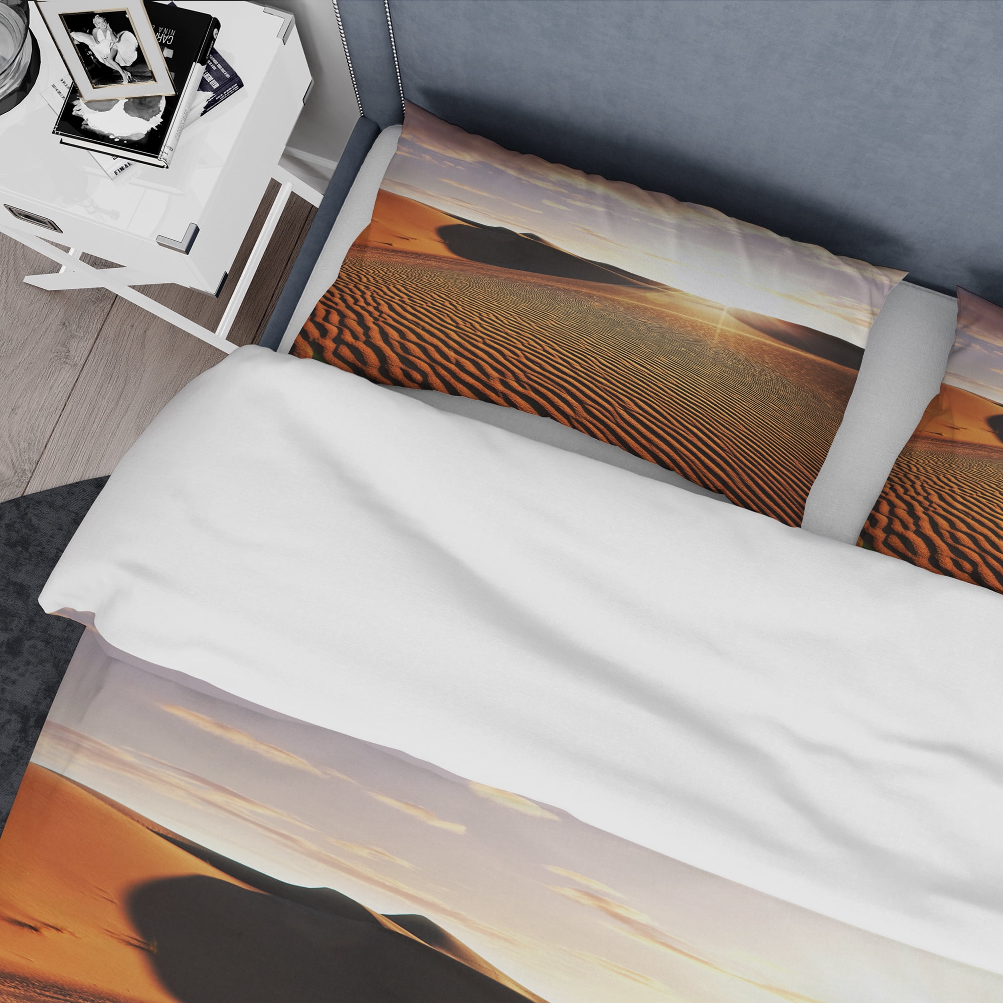 Designart 'Sahara Desert At Sunset' Traditional Duvet Cover Set