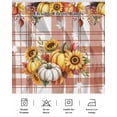 thumbnail image 5 of Fall Pumpkin Bed Skirt Queen Size 16 Inch Drop, Sunflower Maple Leaf Brown White Plaid Wrap Around Dust Ruffle Bedskirts, Wrinkle & Fade Resistant Easy Fit Bedskirt with Adjustable Elastic, 5 of 8