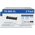 thumbnail image 1 of InkjetsClub Cartouche d'Encre Compatible Remplacement pour 2 Pack - Brother TN660 Toner Haute Capacité Compatible, 1 of 1