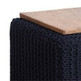 thumbnail image 5 of Posh Living Desean Cotton Yarn 3-in-1 Pouf/Ottoman/End Table Navy, 5 of 6