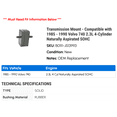 thumbnail image 2 of Transmission Mount - Compatible with 1985 - 1990 Volvo 740 2.3L 4-Cylinder Naturally Aspirated SOHC 1986 1987 1988 1989, 2 of 2