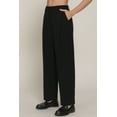 thumbnail image 3 of Women's FashionStream Pleated Straight-Leg Pants, Black, 3 of 5