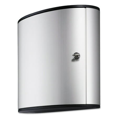 Decorative Key Cabinets For The Home Durable Locking Key Cabinet, 36-Key, Brushed Aluminum, Silver, 11 3/4 x 4 5/8 x 11 -DBL195223 ()