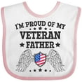 thumbnail image 3 of Inktastic I'm Proud of My Veteran Father with Shield Boys or Girls Baby Bib, 3 of 4