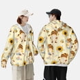 thumbnail image 3 of Rocae Watercolor Bee Honey Honeycomb Bee Print Breathable Sun Protection Hoodie Quick-Dry Lightweight Long Sleeve Hoodie Unisex Running Sports Shirt Medium, 3 of 9