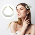 thumbnail image 6 of Unique Bargains Crystal Headband Rhinestone Hairband for Women 1.2 Inch Wide White, 6 of 7