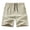 Khaki, variant on 1PCS Men's Fashion Casual Solid Color Shorts with Elastic Waistband and Functional Pockets, Lightweight Sports and Beach Pants for Summer Vacation Blue XXL(XXL)