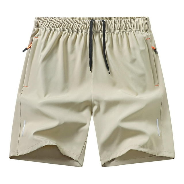 RKSTN Gym Shorts for Men Spring Summer Solid Color Stylish Plus Size Elastic Waist Versatile Breathable Relaxed Casual Shorts with Pockets