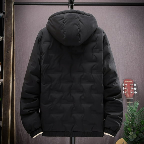 LEEy-world Warm Winter Coats For Men Men's Tactical Jackets Winter Full Zip Hiking Hunting Coat with Multi Pockets Black,3XL