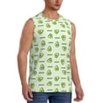thumbnail image 2 of Uemuo Green Avocado Pattern Men's Sleeveless T-Shirt,Muscle Athletic Tank Top, Moisture-wicking Quick-dry Breathable Classic Tee Top for Gym Run Outdoor Sports-3X-Large, 2 of 8