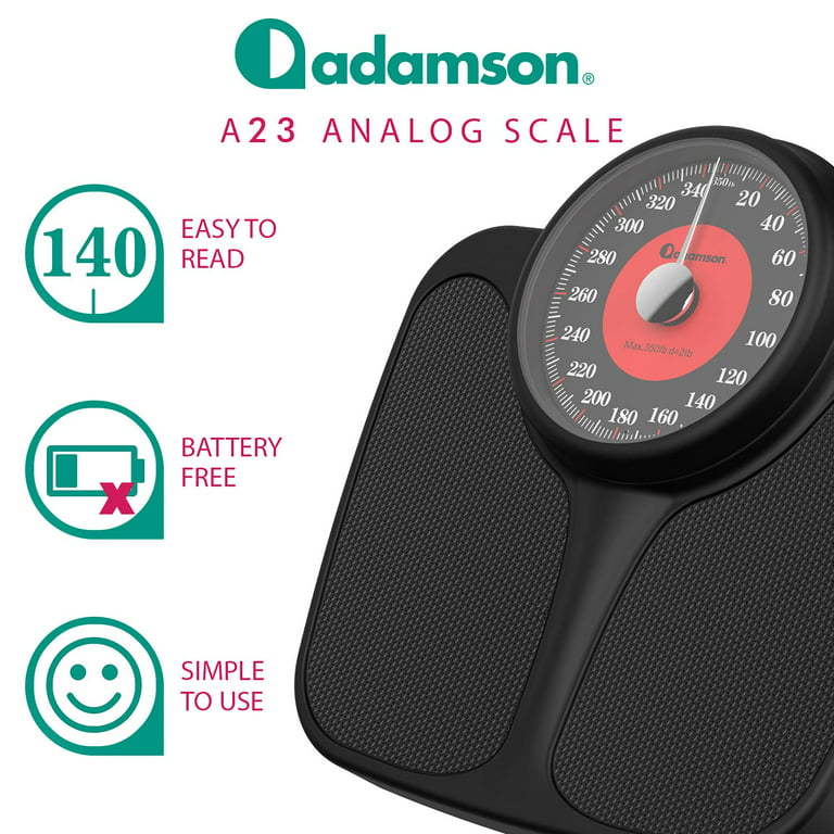 Restored Adamson A23 Analog Bathroom Scale for Body Weight - Up to