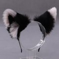 thumbnail image 1 of Diadema con orejas de gato para niña y mujer, accesorio para el pelo, horquilla de felpa para la cabeza, disfraz de Cosplay hecho a mano, 1 of 5