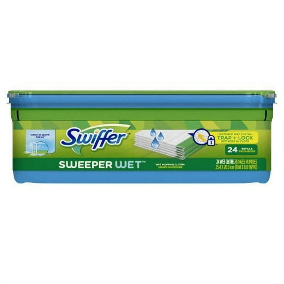 Swiffer Sweeper Fresh Scent Floor Cleaner Refill Pads 24 Pk (Pack of 16)
