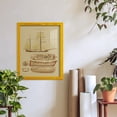 thumbnail image 6 of Antique Ship Plan IV -Framed Print w/glass-Sunflower Yellow, 6 of 7