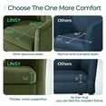 thumbnail image 6 of LINSY HOME Upsized Velvet Accent Chair with Ottoman for Living Room, Olive Green, 6 of 8