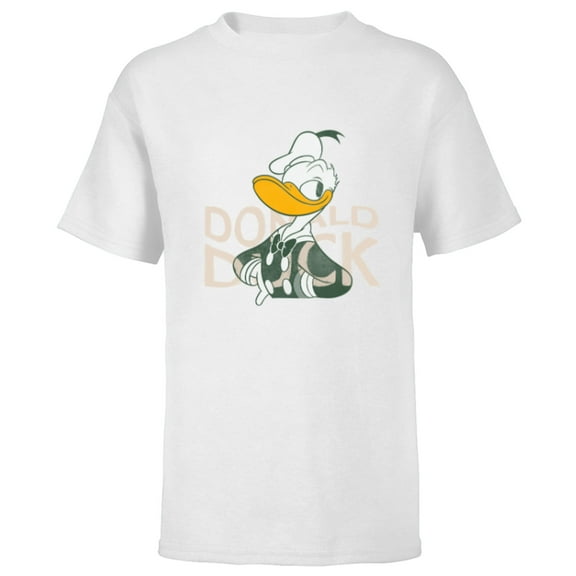 Disney Donald Duck Smile Classic Vintage Retro Distressed - Short Sleeve T-Shirt for Kids - Customized-White