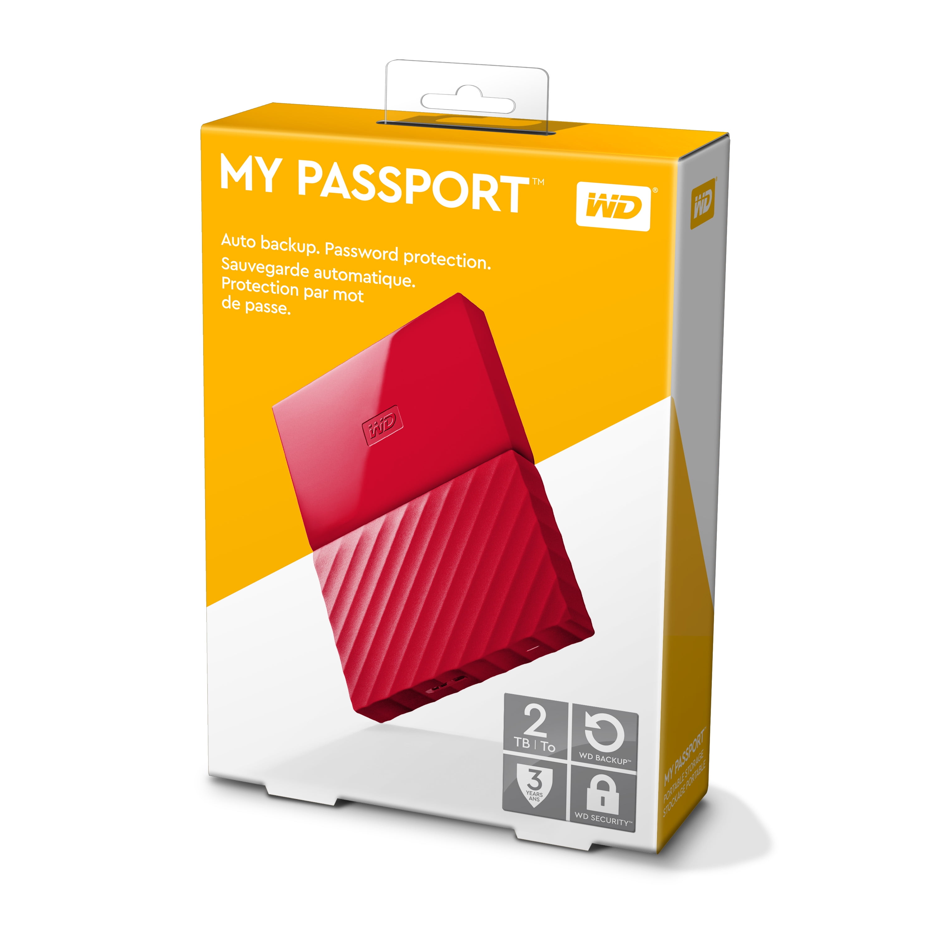 WD 2TB White My Passport Portable External Hard Drive - USB 3.0 Model -  WDBYFT0020BWT-WESN