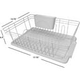 thumbnail image 7 of Home Basics Contempo 3 Piece Dish Rack, White, 7 of 7