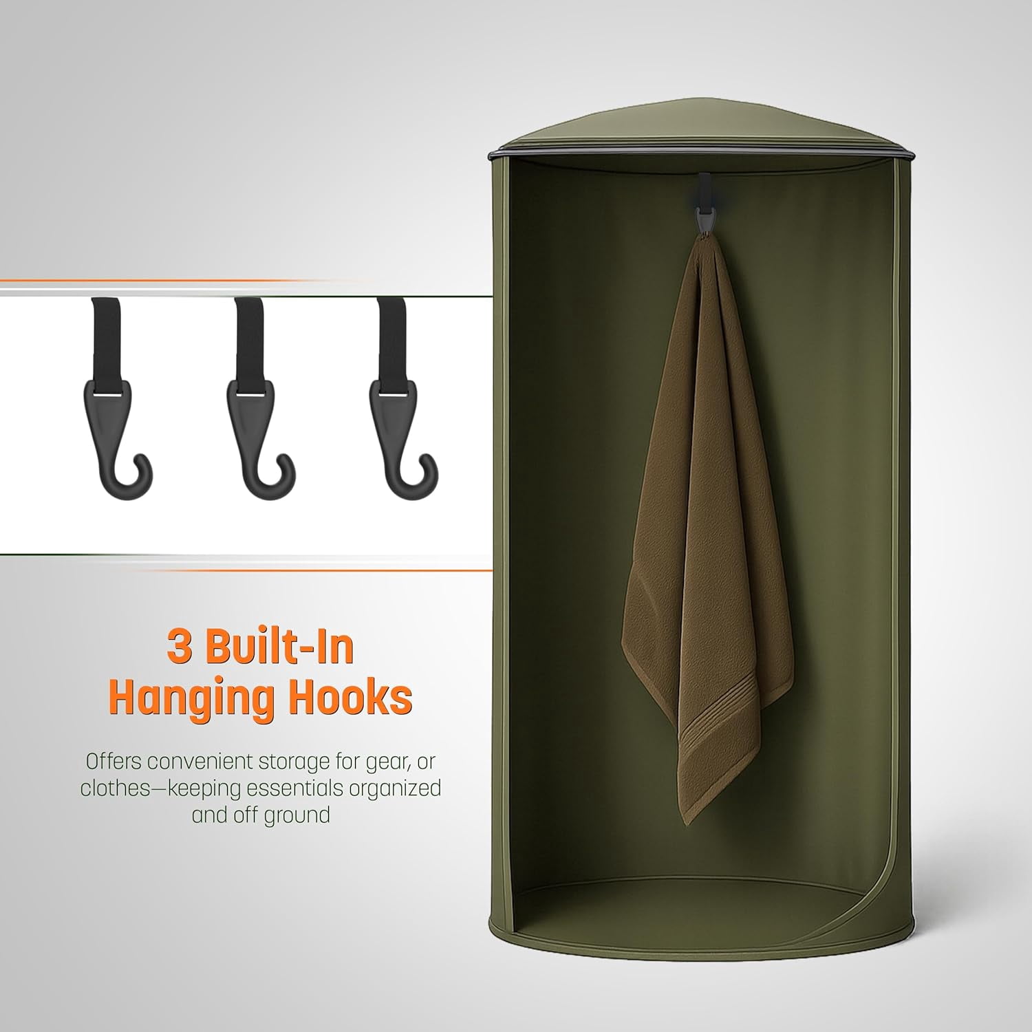 Rangland Portable Changing Room Tent - Instant Pop Up Privacy Pod with Suction Cup for SUV Liftgate, for Camping, Shower, Beach and Toilet Stall (carrying bag Included) Green