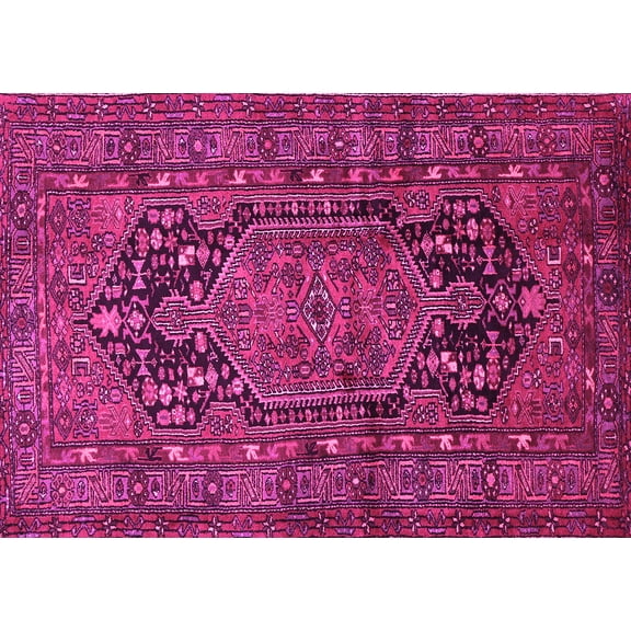 Ahgly Company Indoor Rectangle Persian Pink Traditional Area Rugs, 5' x 7'