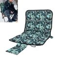 thumbnail image 1 of Heated Stadium  Cushion, USB Heated  Cushion Lightweight Green Black Flower  for Traveling, 1 of 7