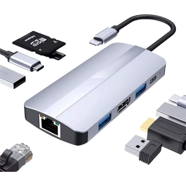 Adaptador USB-C 9 en 1 MR. GADGETS 3.0 HDMI 4K para Mac iPad