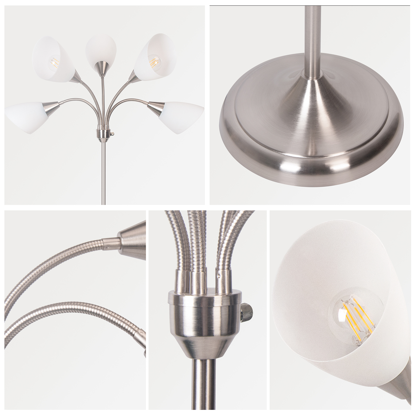 HonoDing 68-Inch Medusa Floor Lamp with 5 Adjustable Heads photo 2