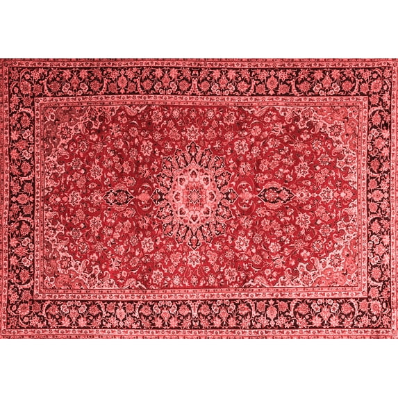 Ahgly Company Indoor Rectangle Medallion Red Traditional Area Rugs, 4' x 6'