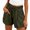 c-Green895216, variant on Women High Waisted Lace Up Loose Fitting Casual Shorts In Solid Color Sporty Comfortable Home Cozy Walking Daily Bottoms