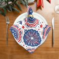 thumbnail image 4 of Iauyy Satin Napkins Set of 1- Ornate Usa Firework DIY Printing Decoration Cloth Napkin- Easy Care for Home/Party, 4 of 8