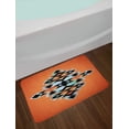 thumbnail image 2 of Tribal Bath Mat, Tribal Aztec Pattern Ethnic Abstract Design Traditional Elements Print, Non-Slip Plush Mat Bathroom Kitchen Laundry Room Decor, 29.5 X 17.5 Inches, Orange Black Pale Blue, Ambesonne, 2 of 2
