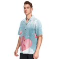 thumbnail image 2 of Ckdifva Heart Wallpaper Clouds Mens Button Down Short Sleeve Shirt Casual Shirts Beach Hawaiian Shirts, 2 of 8