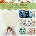 thumbnail image 1 of KaWaii Baby 12 Newborn Pure & Natural Cloth Diapers with 24 Inserts (6-22 lbs/0-18 Months) - 12 Diapers with 24 Super Absorbent Microfiber Inserts, 1 of 8