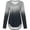 Gray, variant on Women's Tie Dye Print Shirts Casual Long Sleeve T-Shirt Tops Dressy V Neck Loose Curve Hem Blouse Fall Trendy Top