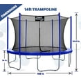 thumbnail image 2 of Machrus Upper Bounce 14 ft Round Trampoline Set with Safety Enclosure System – Backyard Trampoline - Outdoor Trampoline for Kids - Adults [47245022], 2 of 6