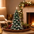 thumbnail image 2 of Christmas Tree Candle, LED Flameless Candle with Flickering Warm Light, Battery Operated Christmas Tree Shaped Candle Decor, Holiday Tabletop Ornament for Mantel Dining Room Home Party Decoration, 2 of 8