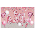 thumbnail image 4 of Pink Balloons Birthday Banner Decorative Background Polyester Material for Birthday Party Celebration Indoor Decoration, 4 of 8
