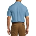 thumbnail image 2 of Men's Short Sleeve Classic Uniform Carefree Poplin Shirt Carolina Blue X-Small, 2 of 5