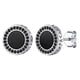 thumbnail image 1 of Pendientes de botón de plata esterlina Silvora con Runas vikingas y ónix negro, 1 of 8