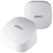 Amazon eero 6 Dual-Band Mesh Wi-Fi 6 Routers (2-Pack) - White (N010211) (Like New)