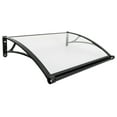 thumbnail image 6 of Door Awning Canopy 40x30x9in Black Clear Heavy Duty PC & Aluminum Alloy Rain Cover with 187 lbs Snow Load Capacity, 6 of 10